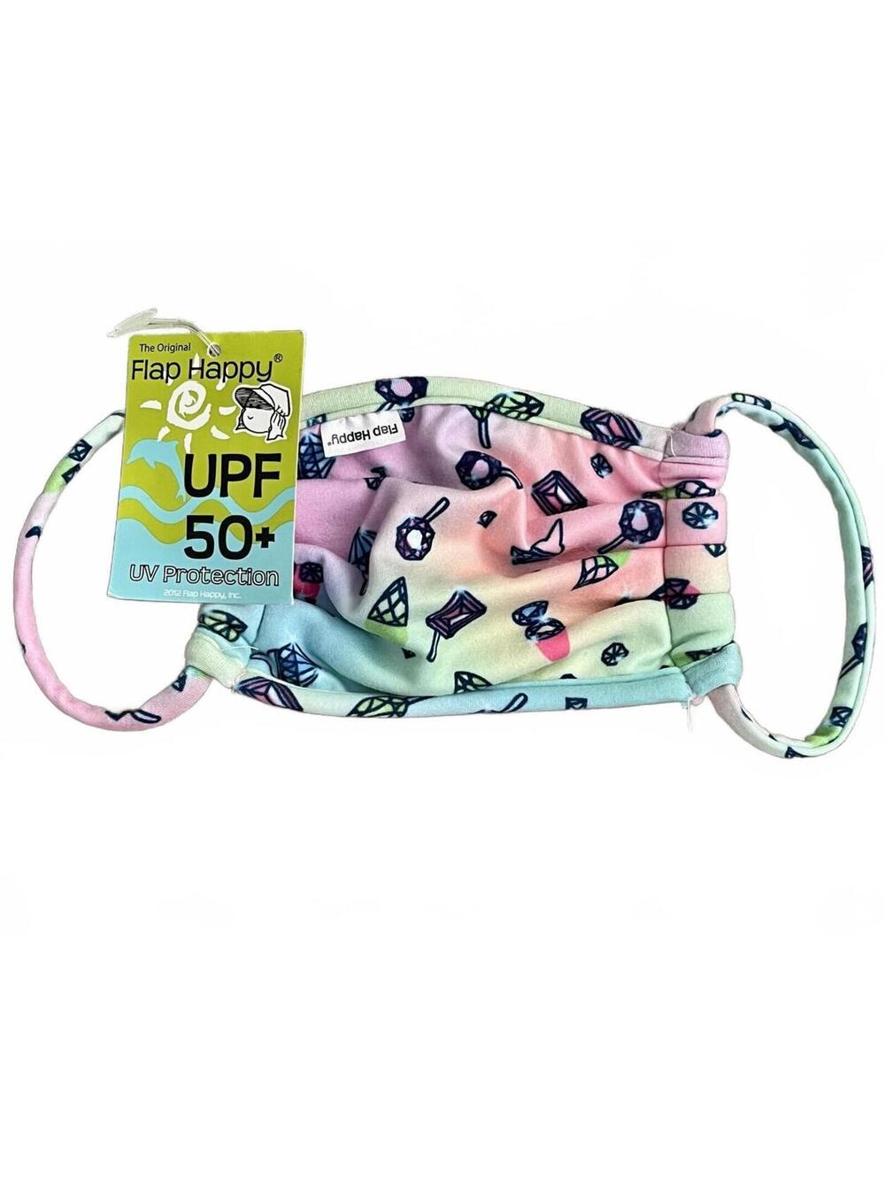 Flap Happy UPF 50+ Protective Face Mask with Colorful Pattern